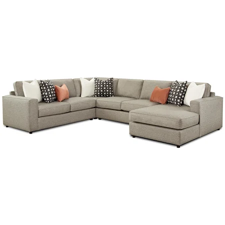 4-Piece Sectional with Right Chaise